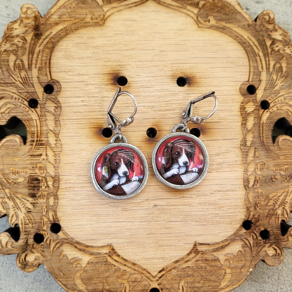 Classic Hardware Euler's dog earrings